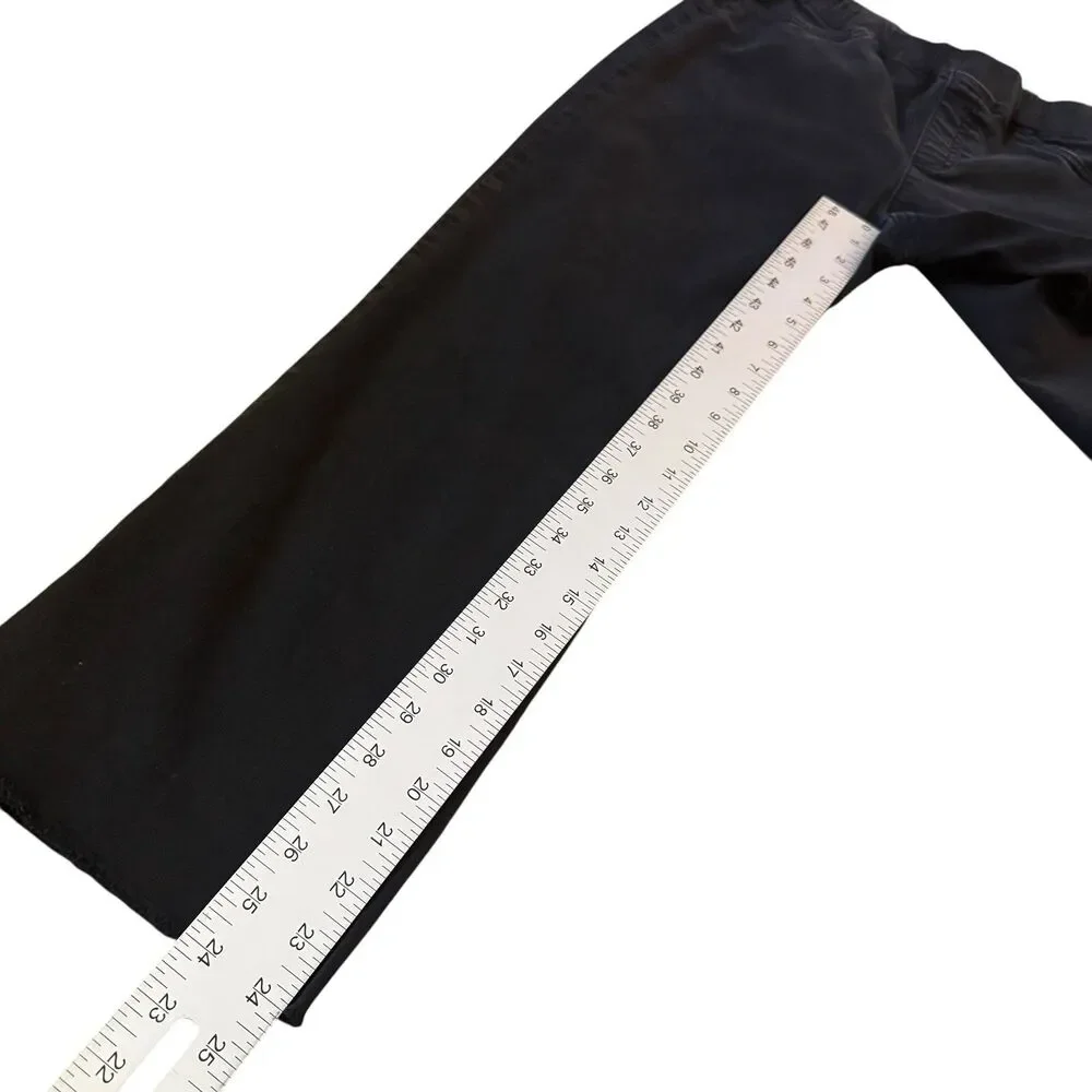 Eileen Fisher Women’s Petite Med Black Mid-Rise Skinny Jeans Stretch Made in USA